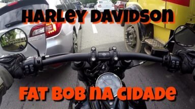É possível rodar com a Harley Davidson Fat Bob na cidade? - Teste Ride #harleydavidson #fatbob